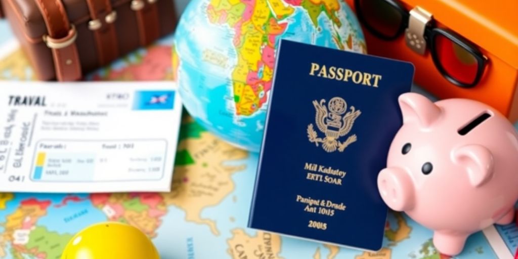 Travel essentials for budgeting a trip abroad.