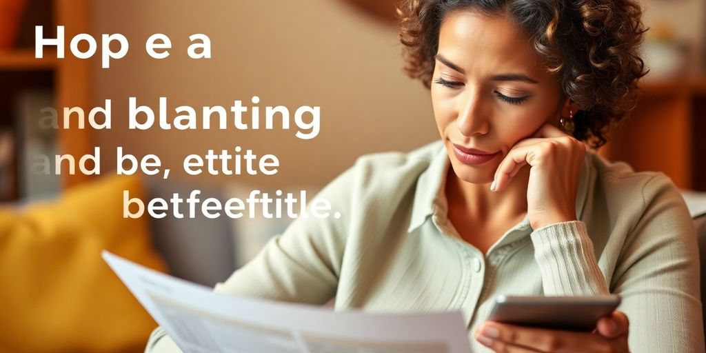Person reviewing documents related to disability benefits.