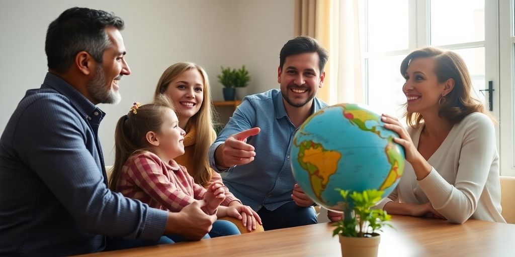 Financial coach guiding a family's future.