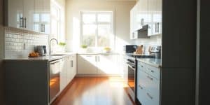 Dream home renovation with modern kitchen.